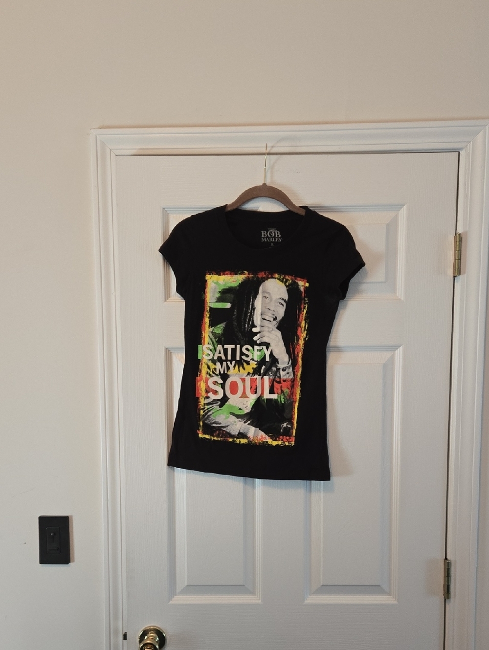 Bob Marley Black Graphic Tee - "Satisfy My Soul"